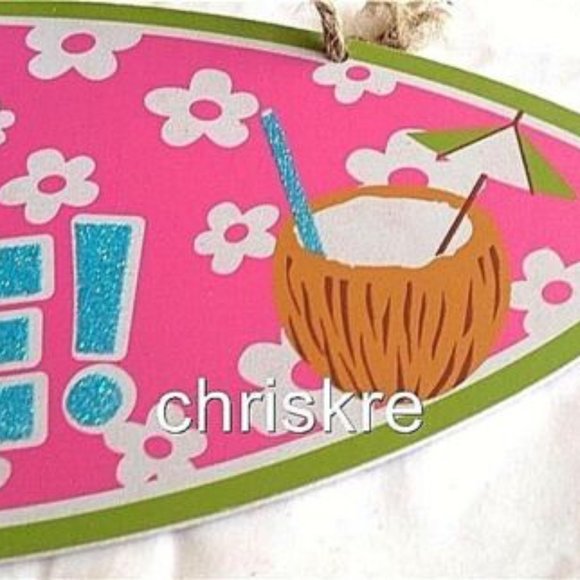 Luau Surf Board Wood Sign Aloha Tiki Time Bar Island Beach Wall Door Decoration - Picture 6 of 8